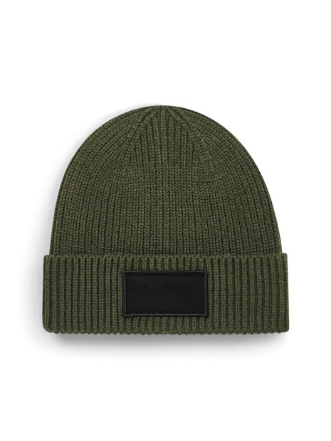 BEECHFIELD Bonnet tendance à patch vert militaire/noir personnalisable