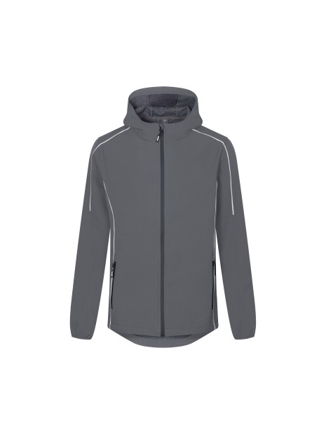 PROMODORO MEN'S LIGHT SOFTSHELL gris acier personnalisable