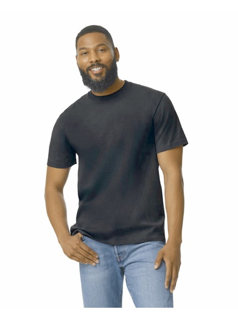 GILDAN T-shirt homme softstyle midweight pitch black personnalisable