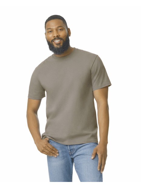 GILDAN T-shirt homme softstyle midweight brown savana personnalisable
