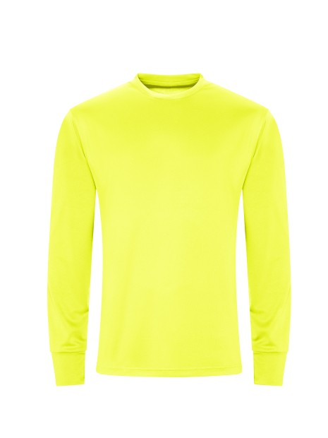 AWDIS Long Sleeve Active T jaune electrique personnalisable