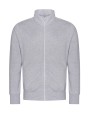 AWDIS CAMPUS FULL ZIP SWEAT heather grey personnalisable