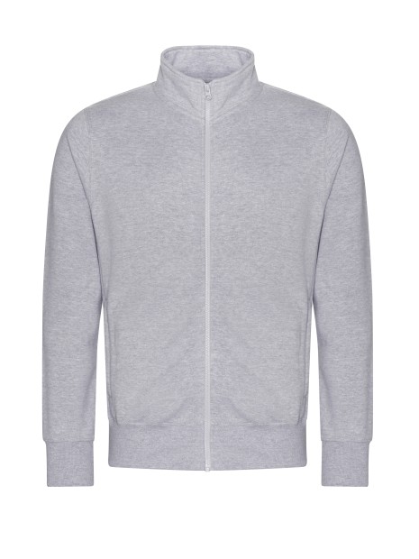 AWDIS CAMPUS FULL ZIP SWEAT heather grey personnalisable