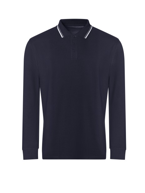 AWDIS Long Sleeve Tipped 100 Polo  personnalisable