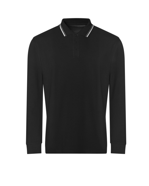 Poloshirt AWDIS Long Sleeve Tipped 100 Polo voor bedrukking &amp; borduring