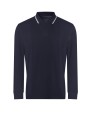 AWDIS Long Sleeve Tipped 100 Polo Oxford Navy/White personnalisable