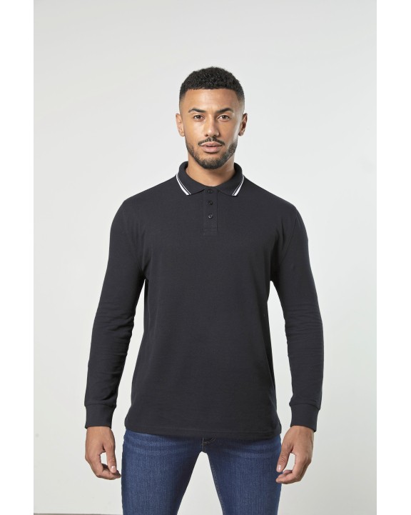 Polo personnalisable AWDIS Long Sleeve Tipped 100 Polo