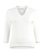 KUSTOM KIT Regular Fit Mandarin Collar Top 3/4 Sleeve T-Shirt personalisierbar