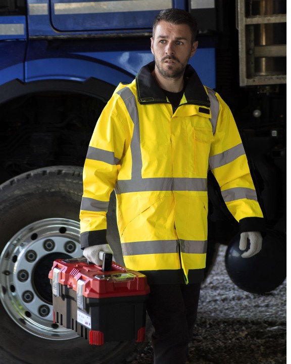 KORNTEX HI-VIS RAIN LITE JACKET KAUNAS Jacke personalisierbar