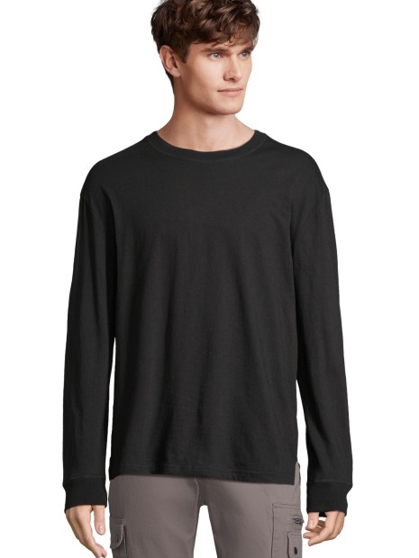 T-Shirts à personnaliser SOL'S Unisex Long Sleeve T-Shirt Pioneer noir profond