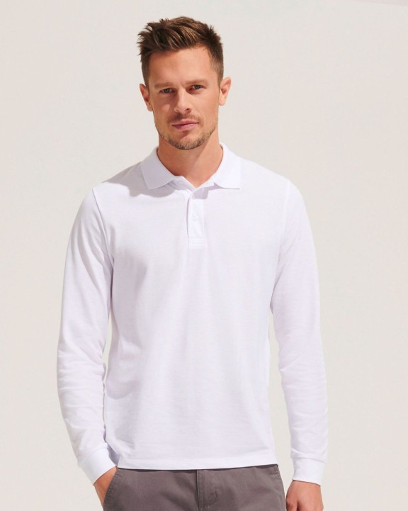 Poloshirt SOL'S Unisex Long Sleeve Polycotton Polo Shirt voor bedrukking &amp; borduring