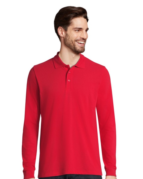Poloshirt SOL'S Unisex Long Sleeve Polycotton Polo Shirt voor bedrukking &amp; borduring