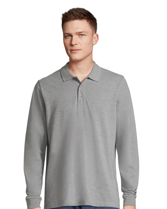 Poloshirt SOL'S Unisex Long Sleeve Polycotton Polo Shirt voor bedrukking &amp; borduring