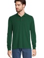 Polos à personnaliser SOL'S Unisex Long Sleeve Polycotton Polo Shirt vert bouteille