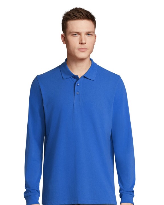 Poloshirt SOL'S Unisex Long Sleeve Polycotton Polo Shirt voor bedrukking &amp; borduring