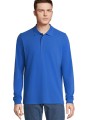 Polos à personnaliser SOL'S Unisex Long Sleeve Polycotton Polo Shirt royal