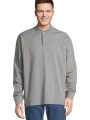 Sweat-shirts à personnaliser SOL'S Unisex Polo Collar Sweatshirt Heritage gris chiné