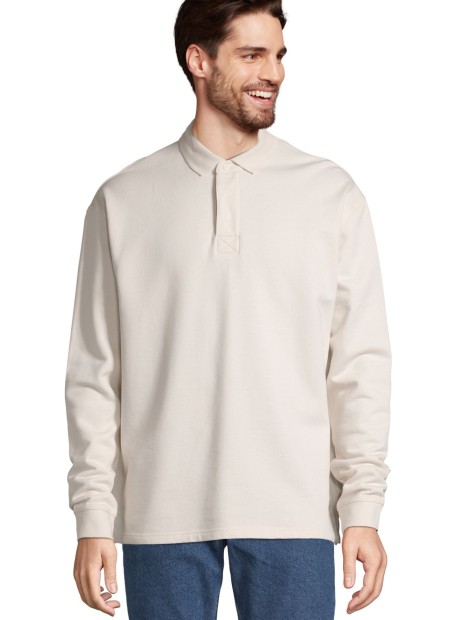 Sweat-shirts à personnaliser SOL'S Unisex Polo Collar Sweatshirt Heritage ecru