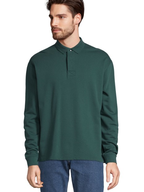 Sweat-shirts à personnaliser SOL'S Unisex Polo Collar Sweatshirt Heritage vert empire