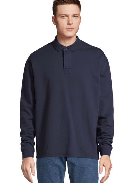 Sweat-shirts à personnaliser SOL'S Unisex Polo Collar Sweatshirt Heritage french marine