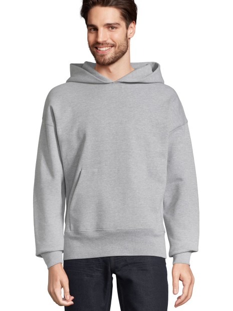 Sweat-shirts à personnaliser SOL'S Unisex Hooded Sweatshirt Origin gris chiné