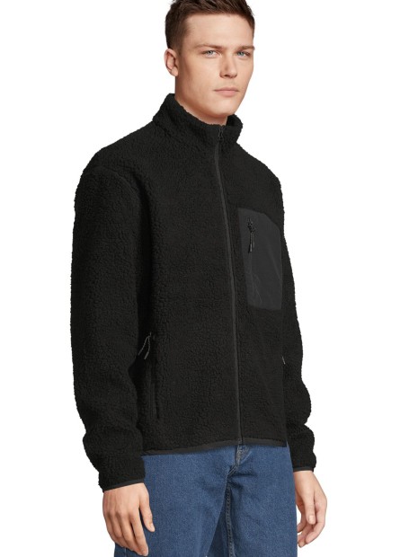 Vestes à personnaliser SOL'S Unisex Sherpa Jacket Fury carbon grey/black