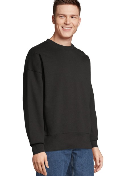 Sweat-shirts à personnaliser SOL'S Unisex Round-Neck Sweatshirt Authentic noir