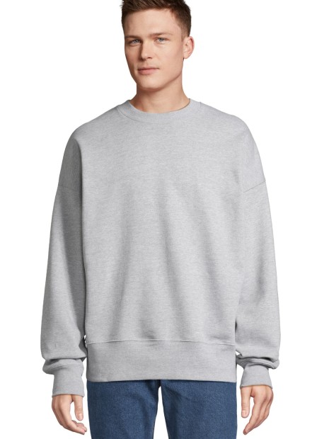 Sweat-shirts à personnaliser SOL'S Unisex Round-Neck Sweatshirt Authentic gris chiné