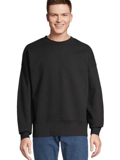 Sweat-shirts à personnaliser SOL'S Unisex Round-Neck Sweatshirt Authentic noir
