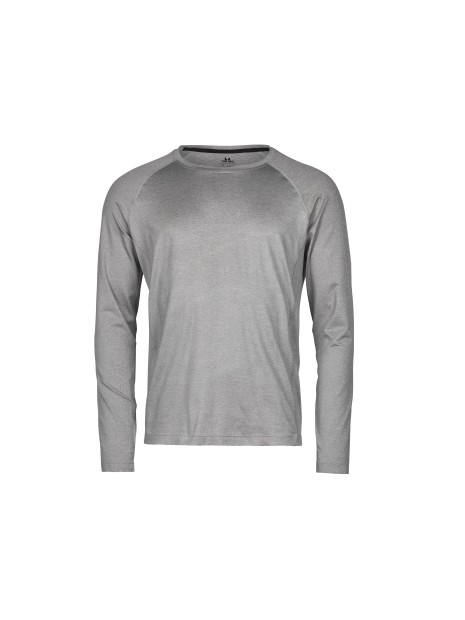 TEE JAYS LONG SLEEVE COOLDRY TEE gris chiné personnalisable