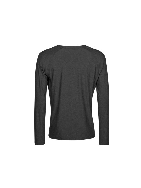 TEE JAYS LONG SLEEVE COOLDRY TEE Black Melange personnalisable