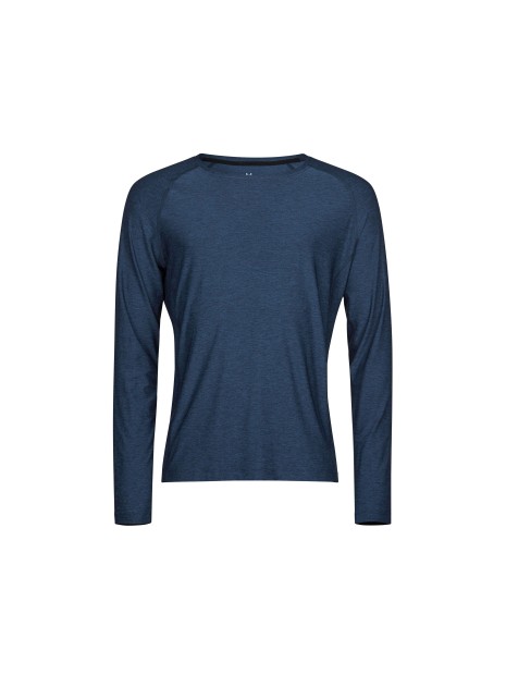 TEE JAYS LONG SLEEVE COOLDRY TEE navy melange personnalisable