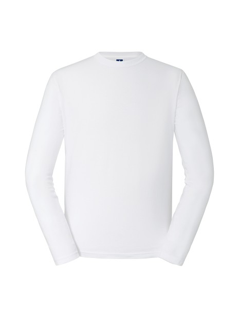 RUSSELL T-shirt Classique manches longues blanc personnalisable
