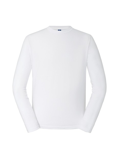 RUSSELL T-shirt Classique manches longues blanc personnalisable