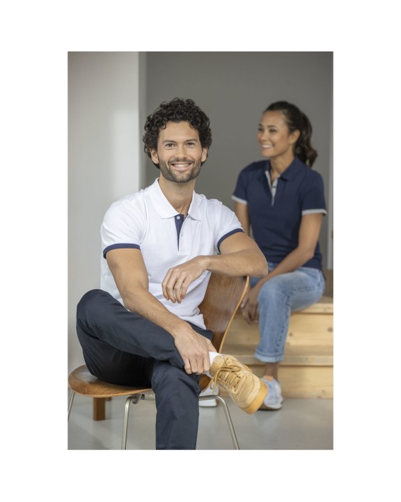 Polo personnalisable ELEVATE Polo Morgan manches courtes deux tons homme