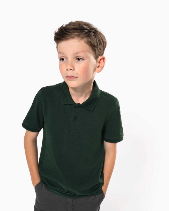 KARIBAN Polohemd mit kurzen Ärmeln für Kinder Poloshirt personalisierbar