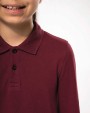 KARIBAN Polohemd mit langen Ärmeln für Kinder. Poloshirt personalisierbar