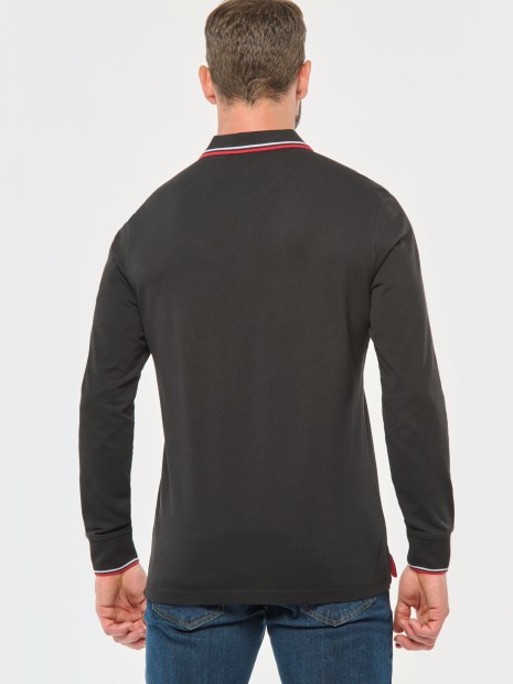Polos à personnaliser KARIBAN Polo maille piquée manches longues homme 