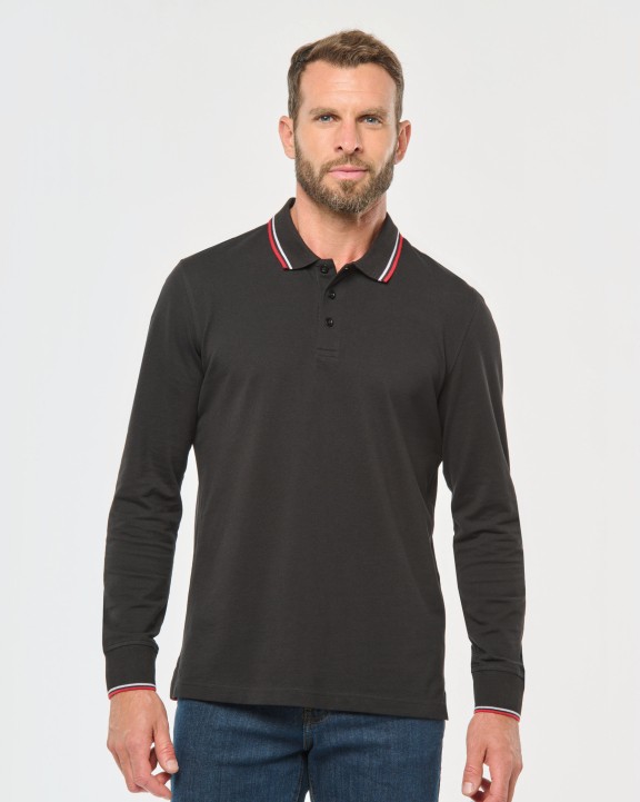 Polo personnalisable KARIBAN Polo maille piquée manches longues homme