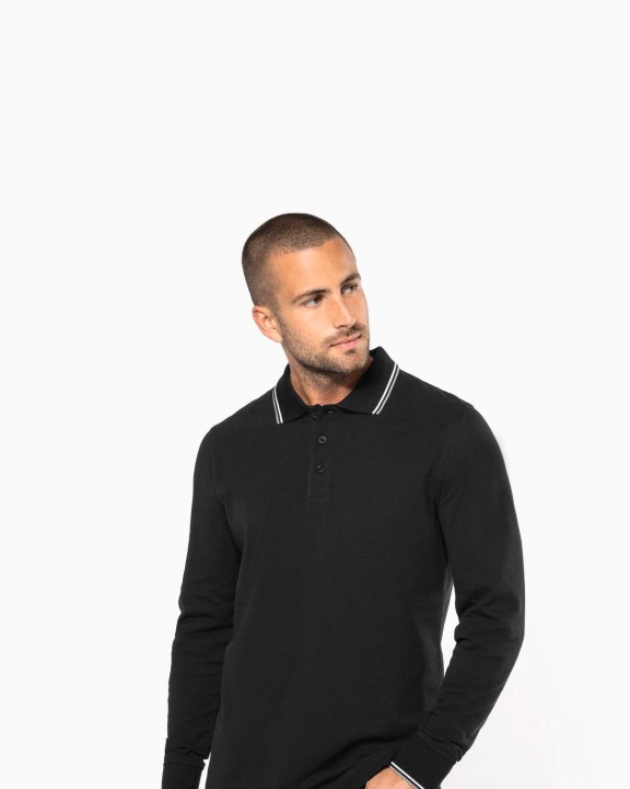 Polo personnalisable KARIBAN Polo maille piquée manches longues homme