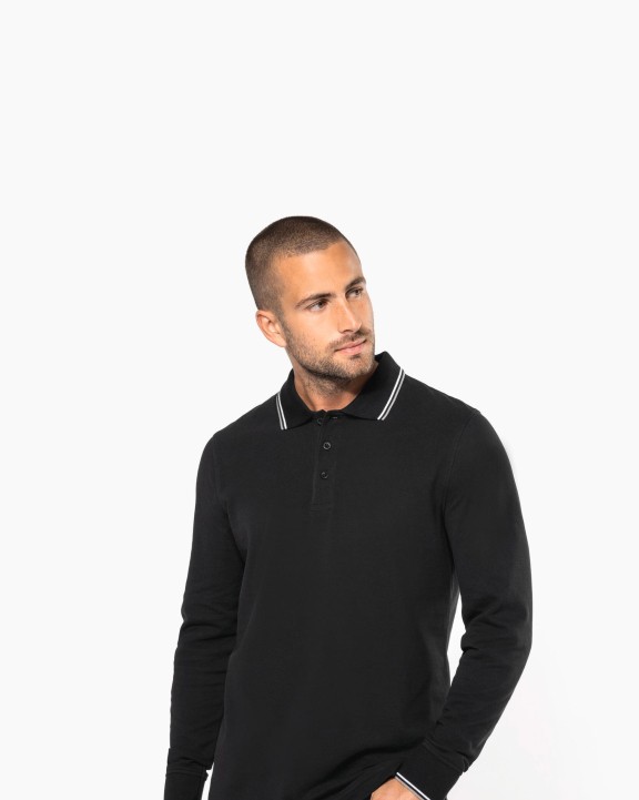 Polo personnalisable KARIBAN Polo maille piquée manches longues homme