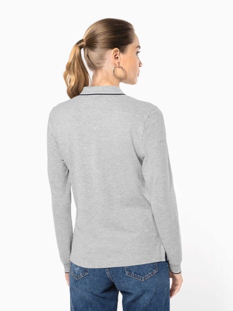 Polos à personnaliser KARIBAN Polo maille piquée manches longues femme 