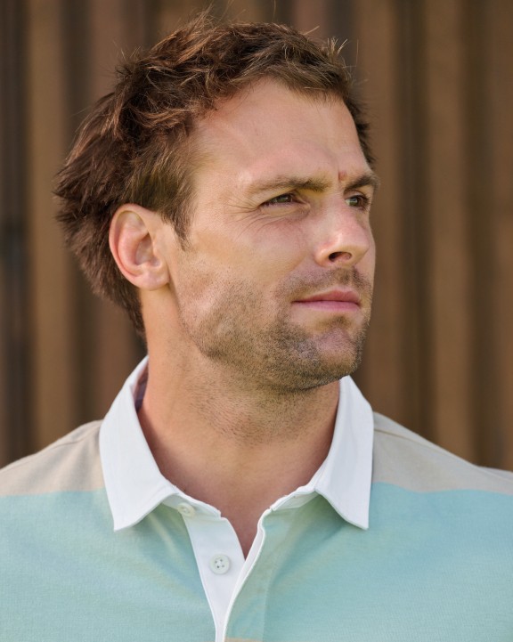 Polo personnalisable KARIBAN Polo rugby rayé manches longues unisexe