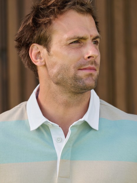 Polos à personnaliser KARIBAN Polo rugby rayé manches longues unisexe 