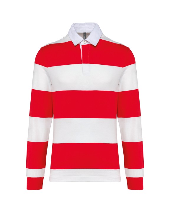 Polo personnalisable KARIBAN Polo rugby rayé manches longues unisexe