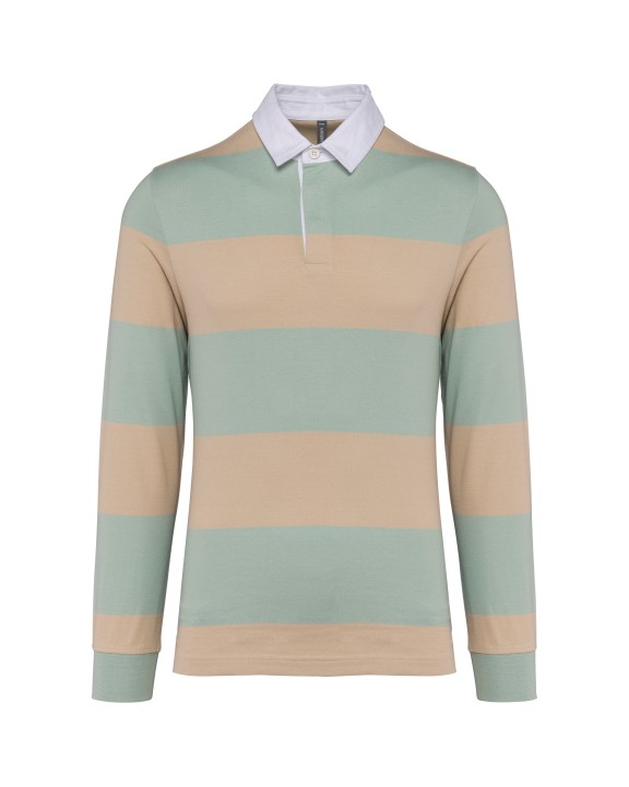 Polo personnalisable KARIBAN Polo rugby rayé manches longues unisexe