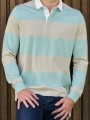 Polos à personnaliser KARIBAN Polo rugby rayé manches longues unisexe 