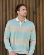 Poloshirt KARIBAN Gestreepte uniseks polo lange mouwen voor bedrukking &amp; borduring