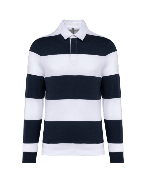 Polo personnalisable KARIBAN Polo rugby rayé manches longues unisexe