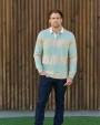 Poloshirt KARIBAN Gestreepte uniseks polo lange mouwen voor bedrukking &amp; borduring